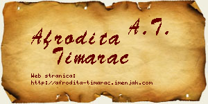 Afrodita Timarac vizit kartica